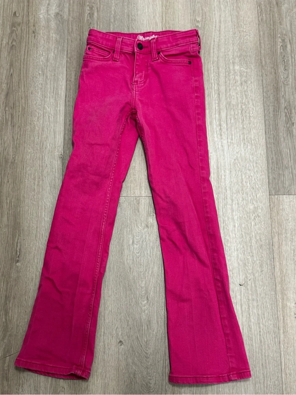 Wrangler Girls Slim Bootcut Jeans Hot Pink 10 Slim with Adjustable Waist Western